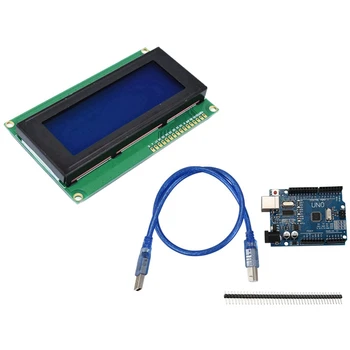 

2 Set Accessories: 1 Set 2004 LCD Blue Display 20X4 Character 5V & 1 Set R3 Development Board With Straight Pin Header