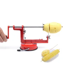 Potato-Slicer Vegetable-Slicer-Machine Fry-Cutter Spiral-Chips Hand-Shake Twisted French