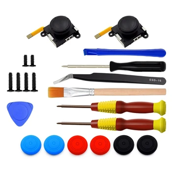 

21 in 1 3D Analog Sensor Stick Joystick Repair Parts Kits Fit for Nintendo Switch NS Joy-Con