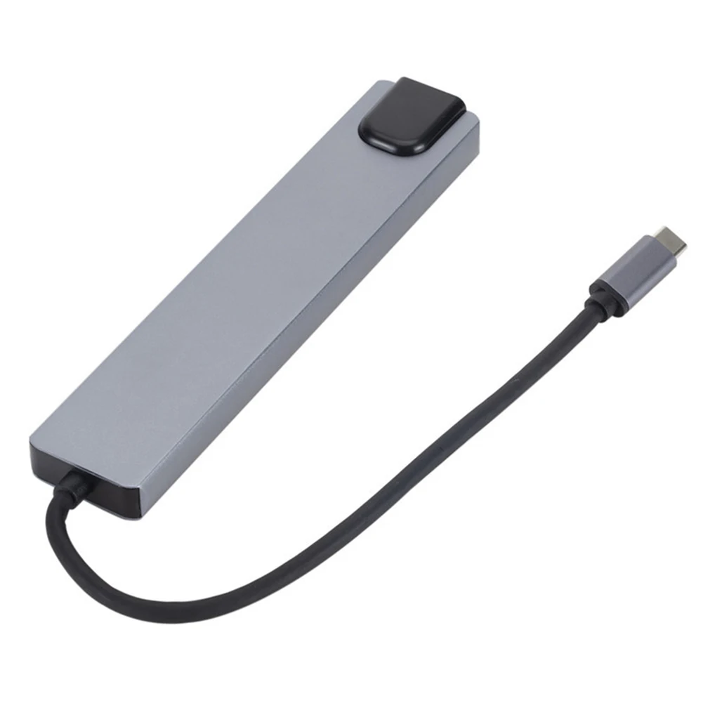 8 в 1 удлинитель USB C концентратор мульти-разветвитель дорожный мини домашний офис высокоскоростной RJ45 адаптер Портативный type-c для ПК ноутбука 4K HDMI