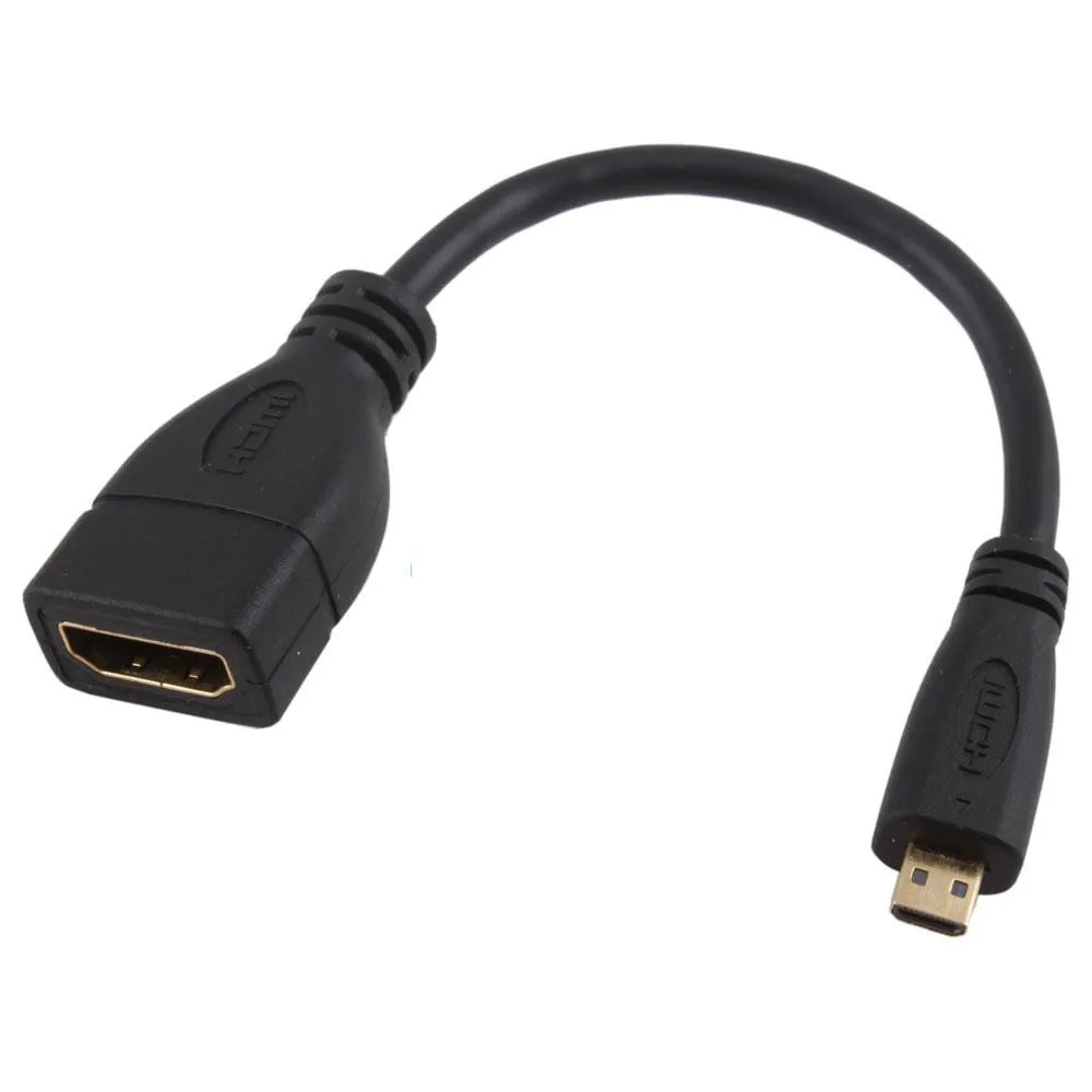 1,4 в микро HDMI к HDMI соединитель короткий кабель мини HDMI к HDMI Женский 15 см