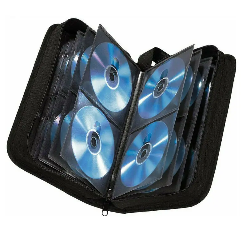 

80 Pages Record Albumn Sleeve CD DVD Blu Ray Disc Carry Case Holder Storage Bag
