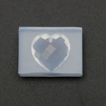 

Faceted Heart Shape Pendant With Hanger Hole Resin Mold Jewelry Making Tools