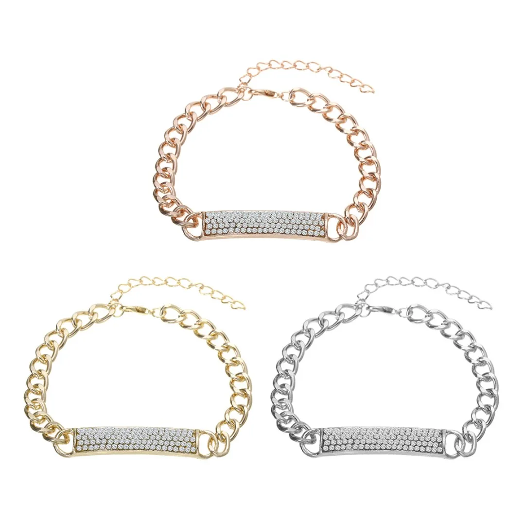 Роскошные Очаровательные браслеты и манжета розовое золото цвет кристалл стразы