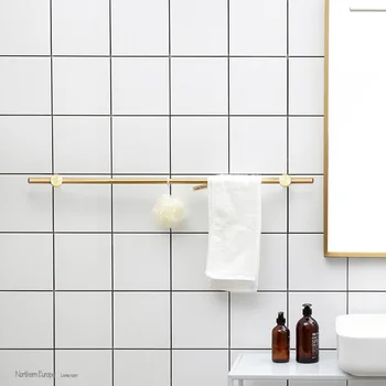 

Solid brass /gold single Towel Bar Single Towel Rack Hotel Bathroom Wall Mounted Long Towel Holder 60/70/80/90 cm