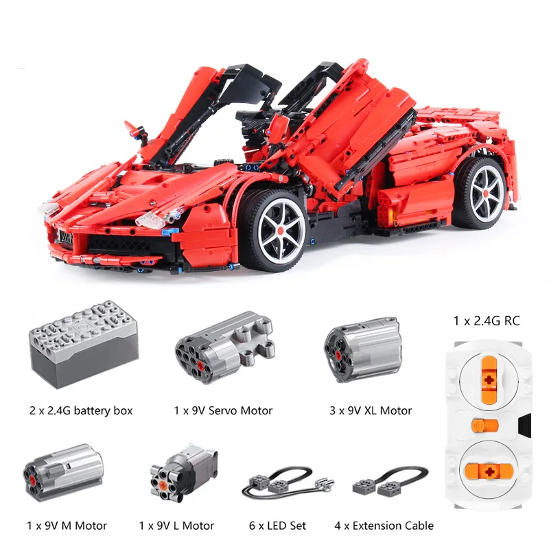 3260 шт Racer LaFerarried RC электрический супер автомобиль спортивный автомобиль набор подходят технологические строительные блоки кирпичи игрушки для детей подарок - Цвет: remote control