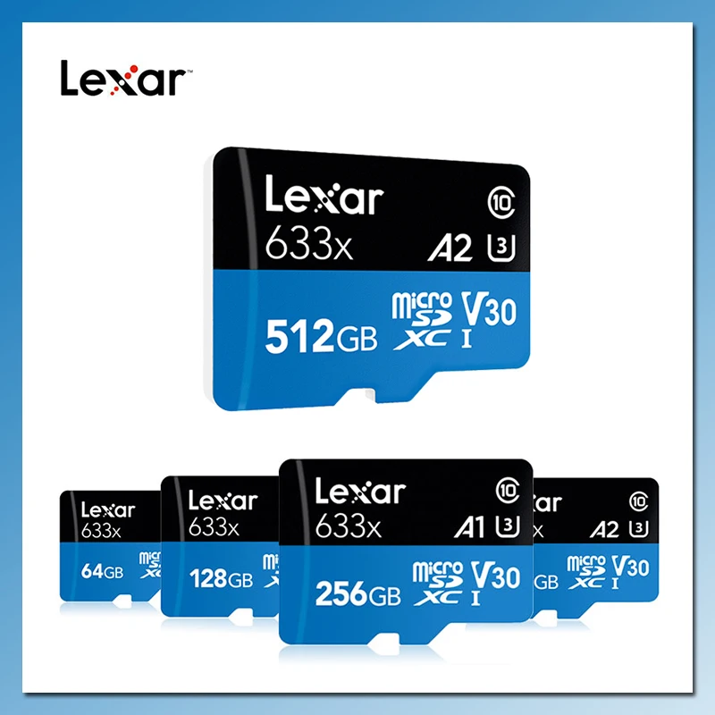 Карта памяти Lexar Micro SD 128 ГБ 32 633X 64 SDXC/SDHC карта 256 TF 512 U3 Class10 SD|Карты памяти| |