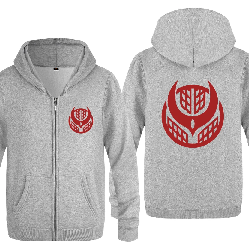 Ka men Rider Zangetsu Symbol свитшоты мужские мужские флисовые толстовки на молнии с капюшоном кардиганы