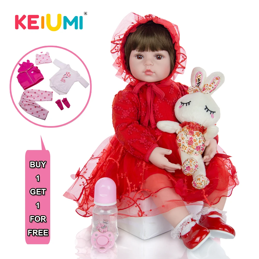 Кукла реборн KEIUMI 24 дюйма Реалистичная силиконовая виниловая игрушка для