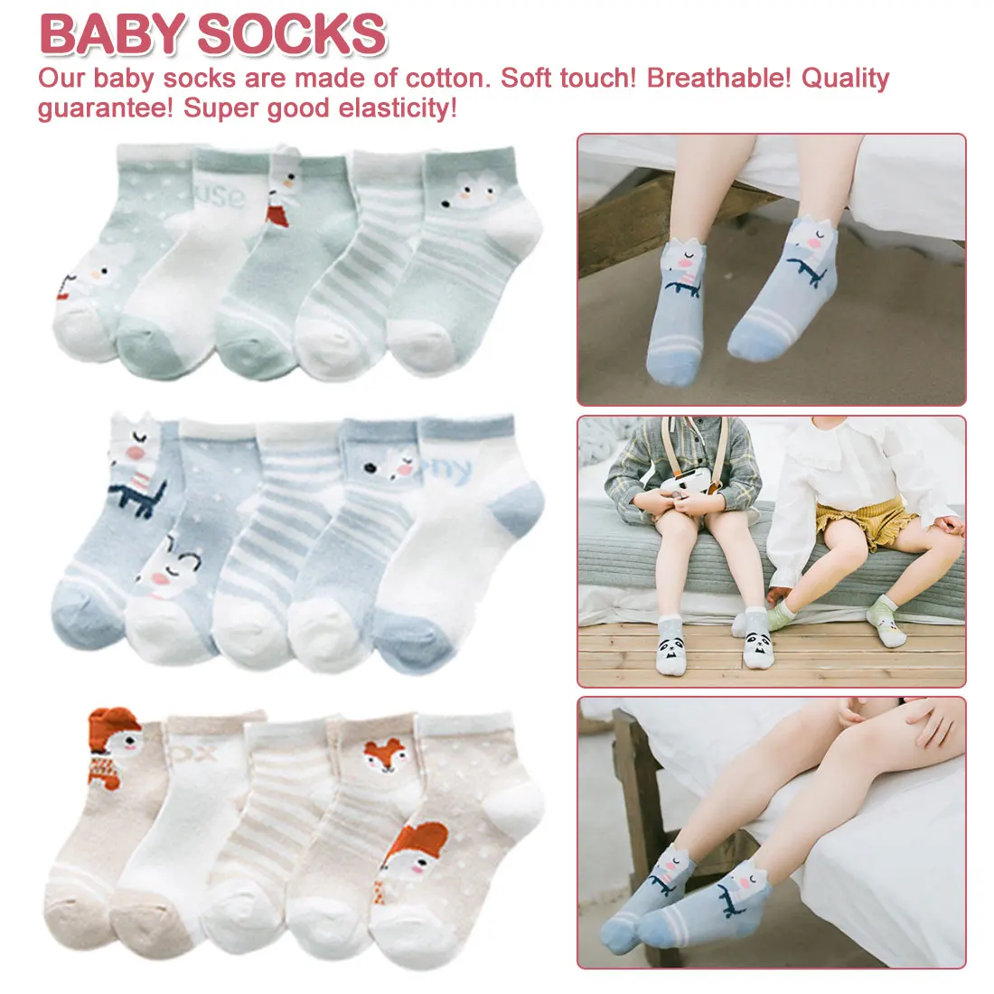 5 пар милых носки детские возраст 1-3 года с героями мультфильмов для маленьких мальчиков и девочек; летние дышащие хлопковые тонкие носки в сеточку