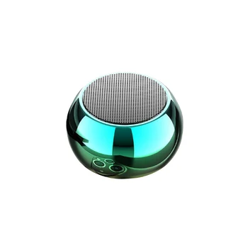 

1PCS Mini wireless bluetooth speaker Electroplating round portable subwoofer gift Small speaker gift