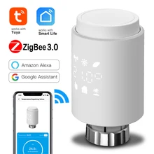 

Tuya ZigBee 3.0 Smart Radiator Valve Programmable Thermostat Temperature Controller Voice Control Via Alexa Google Home