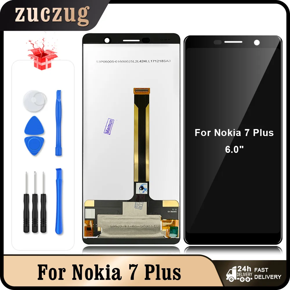 Для Nokia 7 Plus / E9 TA-1062 6 0 &quotЖК-дисплей с сенсорным экраном и дигитайзером в сборе