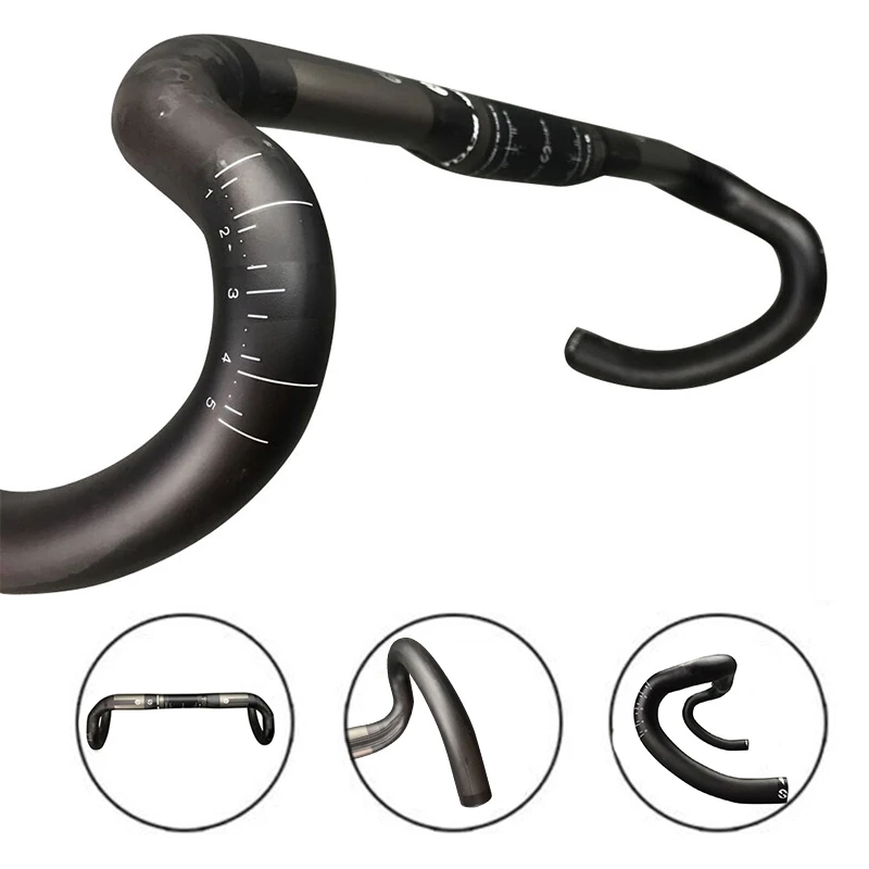 

Bicycle Handlebar Carbon Fiber Road Bike Racing Drop Bar 31.8mm Handlebar Ultralight UD Outer Routing Carbon Fiber Bicycle Bend