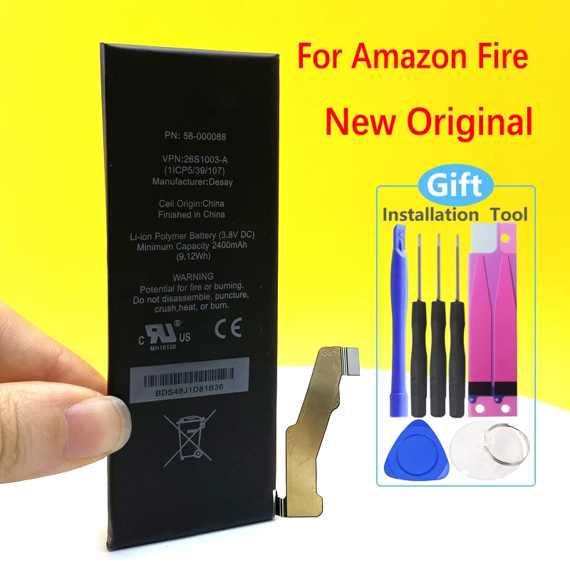 Новый оригинальный аккумулятор 58-000068 26S1003-A для Amazon1 Fire 2400 мАч | Компьютеры и офис