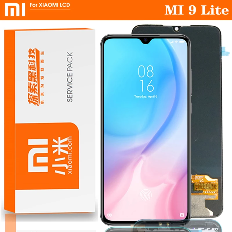 ЖК-экран AMOLED 6 39 дюйма для Xiaomi Mi 9 Lite оригинальный с дигитайзером сенсорного экрана