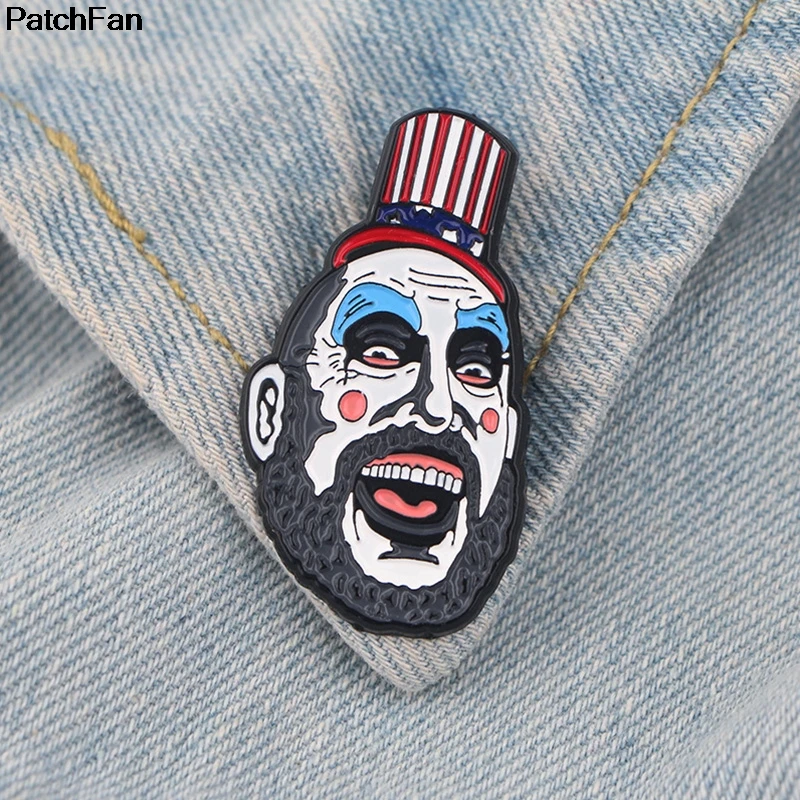 Patchfan Смешной клоун эмалевые броши, булавки цинк Металл insignia para рюкзак «сделай сам»; одежда для сумки, Бейджи для мужчин A2402
