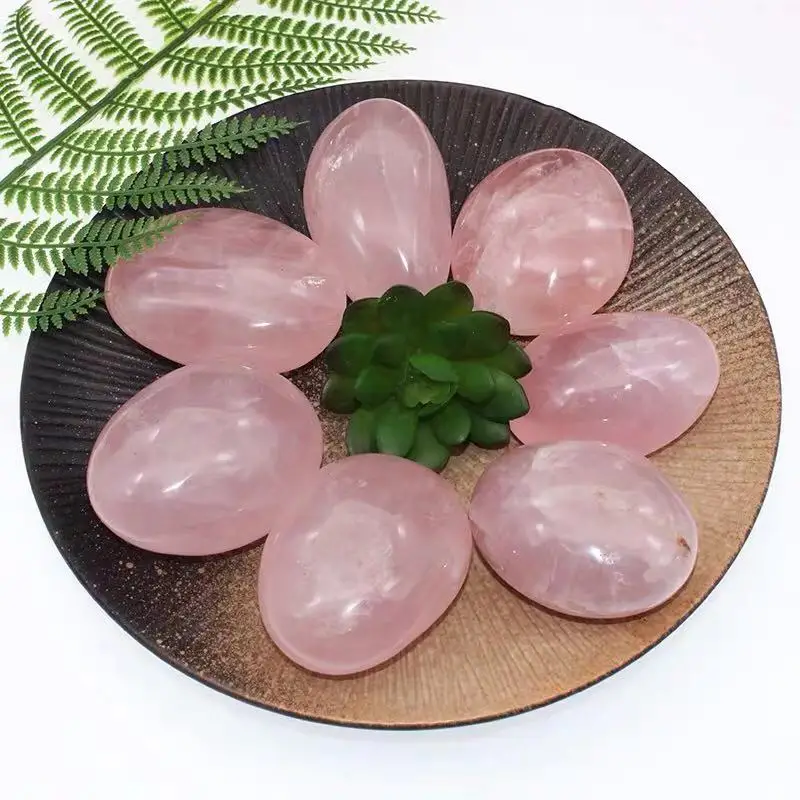 

Natural rose quartz palm stones mineral crystals massage gemstones chakra reiki healing feng shui crafts