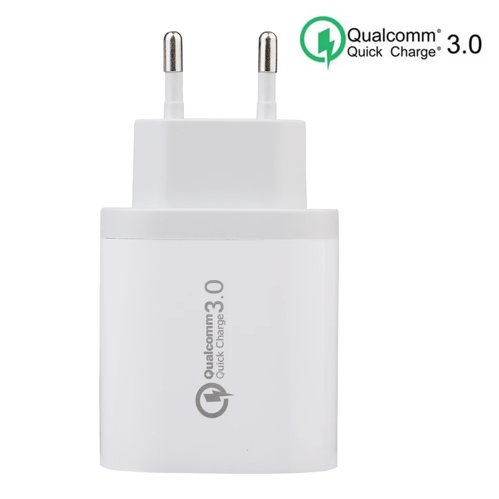 Зарядное устройство для мобильного телефона 3 USB, адаптер с европейской вилкой для быстрой зарядки для iphone X 7 8, huawei samsung S10, Xiaomi Redmi K20, зарядное устройство