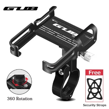 P20-black GUB алюминиевый держатель для телефона для велосипеда держатель для телефона держатель для велосипеда Противоскользящий зажим Руля Мотоцикла для телефона 3," до 7,5" - Цвет: P20-black