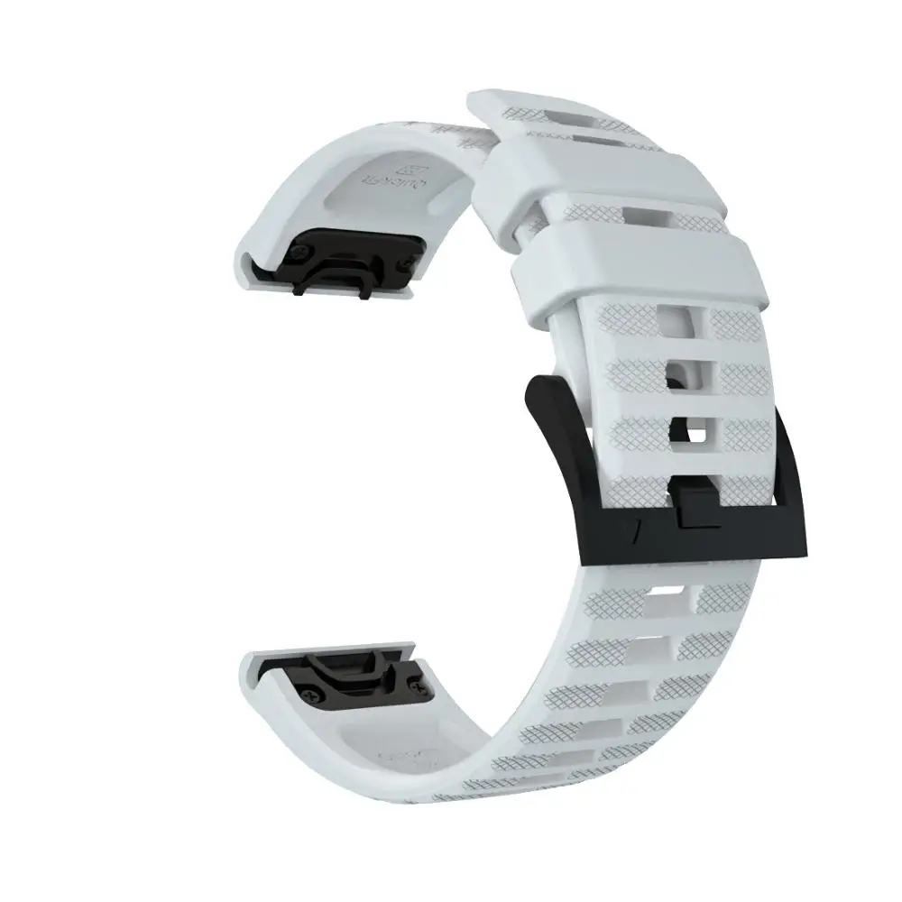 22 мм ремешок для часов Garmin Fenix 6& 6 Pro/5 Plus/Forerunner 945 935 S60 быстросъемный спортивный силиконовый ремешок для часов браслет - Цвет ремешка: White