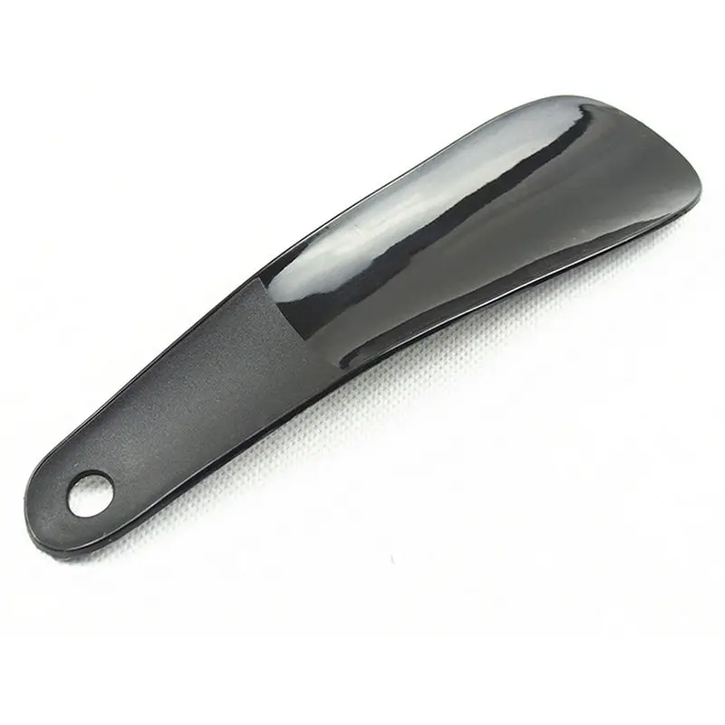 1PCS  Professional Black 16cm Shoe Horns Plastick Shoe Horn Spoon Shape Shoehorn Shoe Lifter Flexible Sturdy Slip