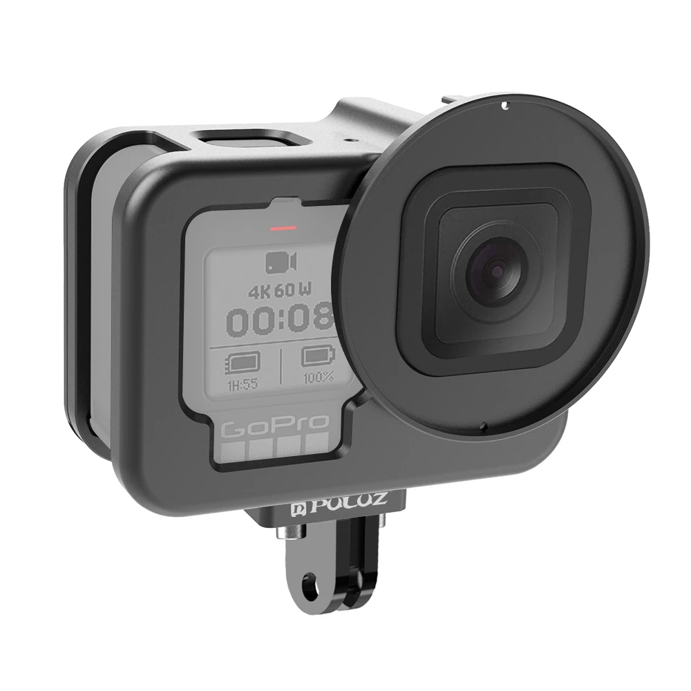 Case para Gopro Escudo da Liga de Alumínio Protetora para Gopro Puluz Câmera Habitação Hero Preto Case Gaiola Acessórios 9 - Image 2