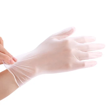 

Anti infection Gloves 100pcs/lot Food Grade Waterproof Allergy Free Disposable Work Safety Gloves Translucent Pvc Nitrile Gloves