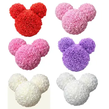 

Simulation Rose Flower Foam Artificial Rose Doll Rose Bunny Model Doll Women Valentine's Day Gift Party Decoration