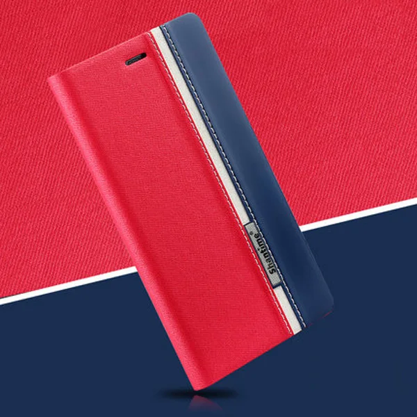 RED Чехол-книжка для Xiaomi Redmi 5 Plus, Роскошный кошелек из искусственной кожи, флип-чехол для Xiaomi Redmi 5, деловой чехол, Мягкая силиконовая задняя крышка - Цвет: RED