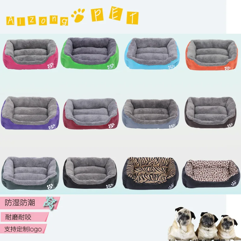 

Rectangle Pet Dog Bed Warm Dog House Soft Nest Dog Baskets Kennel Cat Puppy Small Medium Large Dog Soft Pet bed