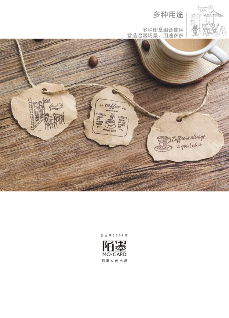 AngelHere Store 1 шт. винтажные деревянные резиновые штампы Кофейни милые DIY Скрапбукинг Канцтовары офисный школьный поставка