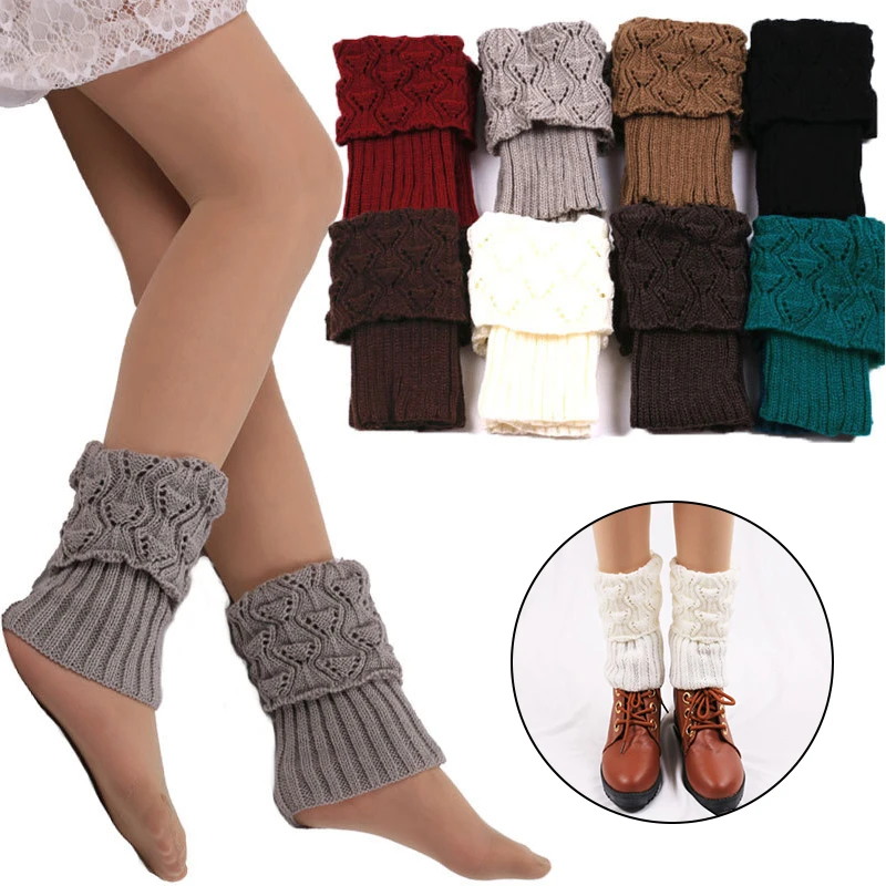 Calentadores de pierna para Mujer, calcetín de ganchillo de manga corta, 1 par| | - AliExpress