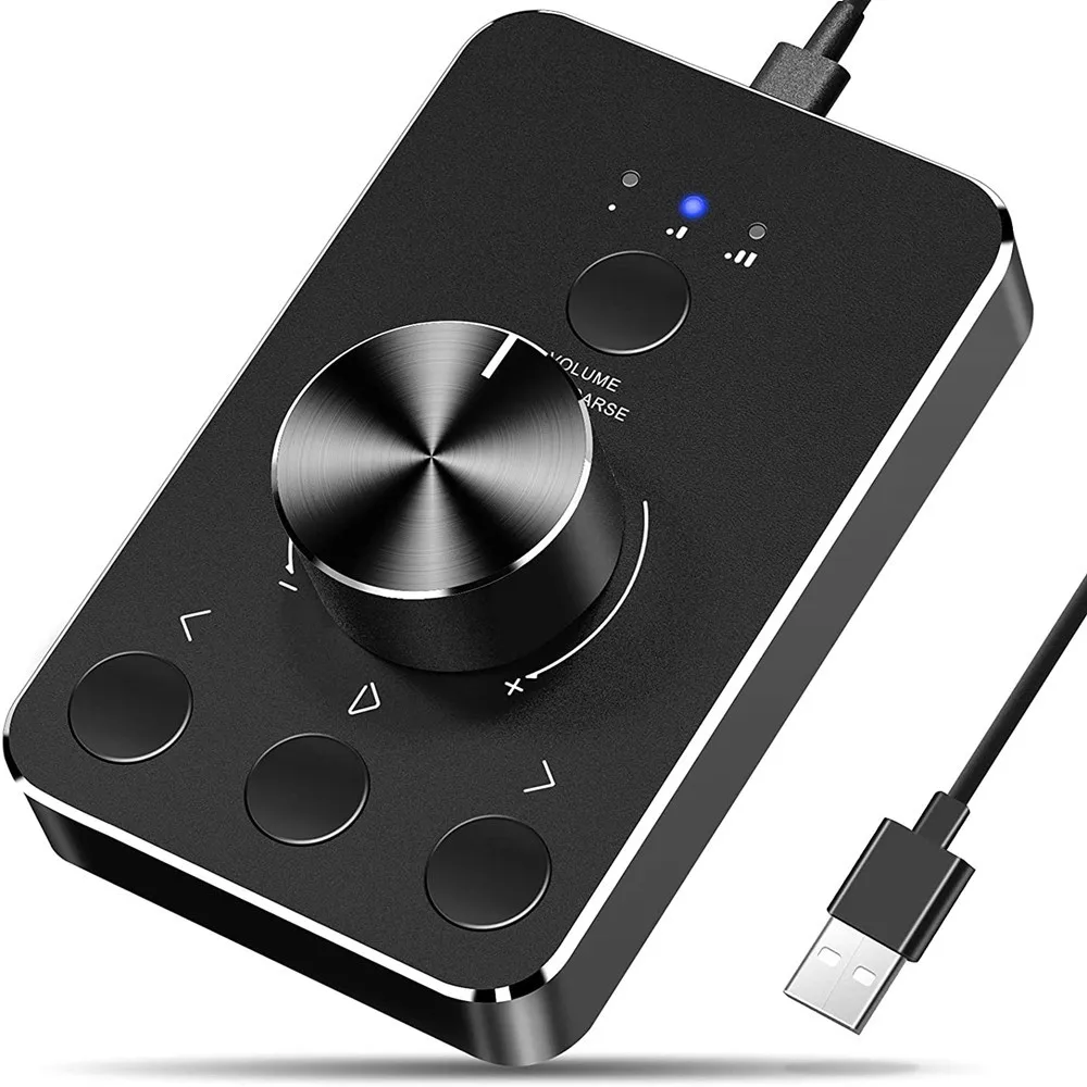 

Volume Control Knob USB Computer Speaker Controller One-Click Mute Function and 3 Volume Control Modes Audio Adjust