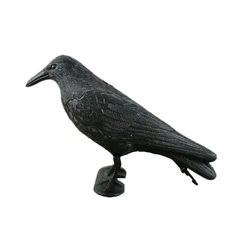 

2020 Simulation Crow Model Plastic Outdoor Garden Bird Scaring Model Hunting Bait Decoration Artificial Crow Model Crafts #LR1
