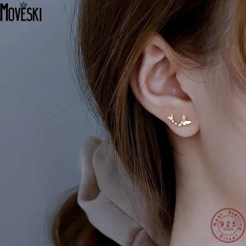 

Женские серьги-бабочки из серебра 925 пробы