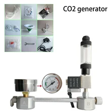 Sistema regulador de co2 para aquário, gerador difusor de co2 com válvula, atomizador e solenóide para tanque de peixes, dióxido de carbono para plantas