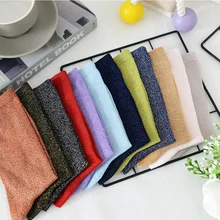 Женские носки в Корейском стиле весна-лето золотые и серебряные шелковые носки Женские однотонные тонкие дышащие носки с молнией