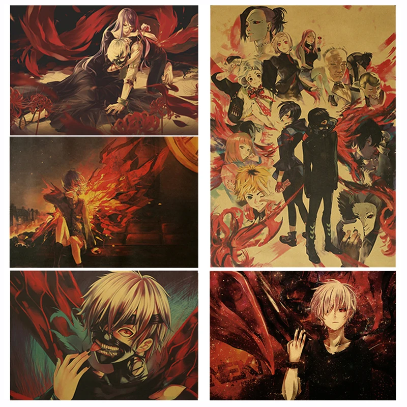 Коллекция персонажей AIMEER Tokyo Ghoul постер из крафтовой бумаги Джейсона в