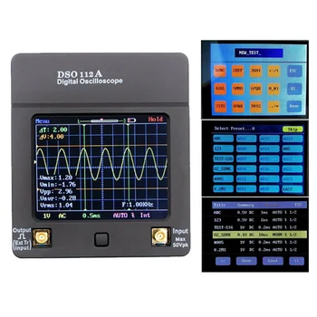 

DSO112A TFT Mini Digital Oscilloscope Portable USB Oscilloscope Interface 2MHz 5Msps with Touch Screen JDH99