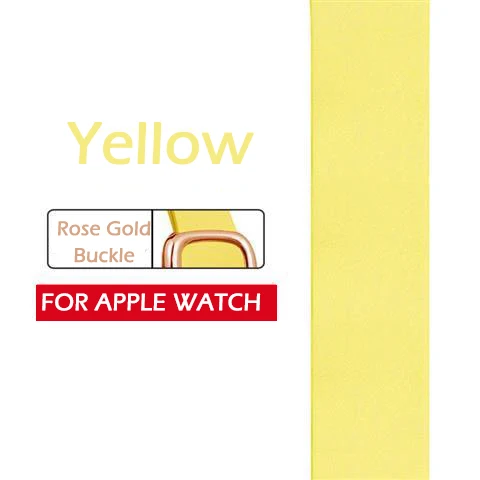 Кожа спортивный ремешок для наручных часов Apple Watch, версии 4/3/2/1 браслет, ремешок 42 мм, 38 мм, ремешок для наручных часов iwatch, 4 полосным 44 мм 40 мм - Band Color: RG buckle yellow