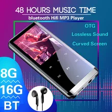 16 Гб bluetooth MP3 плеер наушники HiFi fm радио мини USB mp3 спортивные MP 4 HiFi портативные музыкальные плееры диктофон