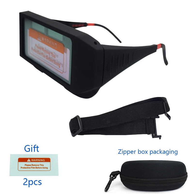 503-LCD-Zipper Box Солнечная энергия авто затемнение сварочные очки ЖК-защитное осветление аргонодуговая сварка газ резка защитные очки Защита глаз - Цвет: 503-LCD-Zipper Box
