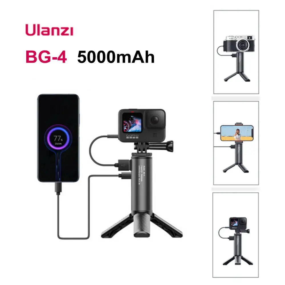 Ulanzi BG-3 BG-4 10000mAh 배터리 보조베터리 충전기 핸드 그립 미니 18W PD QC 빠른 충전 스마트 폰 GoPro 10/9/8/7