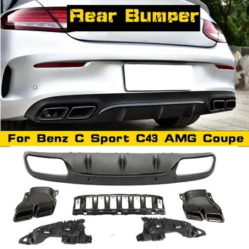 

W205 Rear Bumper Diffuser Lip for Mercedes A205 C205 C43 AMG Coupe C180 C250 2015 - 2018