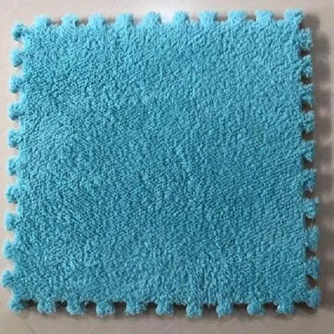 sky blue 10 шт./партия разделенный ковёр для спальни, домашний коврик с пазом, плюшевая подушка, коврик для пола из пены Eva - Цвет: sky blue