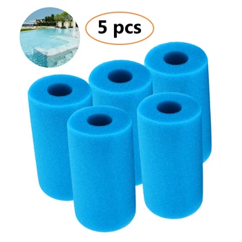 

5pcs Swimming Pool Foam Filter Sponge Intex Reusable Washable Biofoam Cleaner Pool Foam Filter Sponges Swimming Accessories