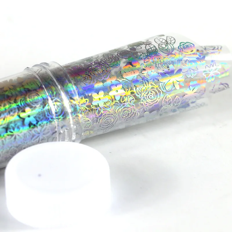 JQ281FOIL 4*100 см/шт Голографическая фольга для ногтей Наклейка звездное небо блестящая фольга линия передачи лазерных ногтей Обертывания бумажные наконечники - Цвет: JQ281FOIL