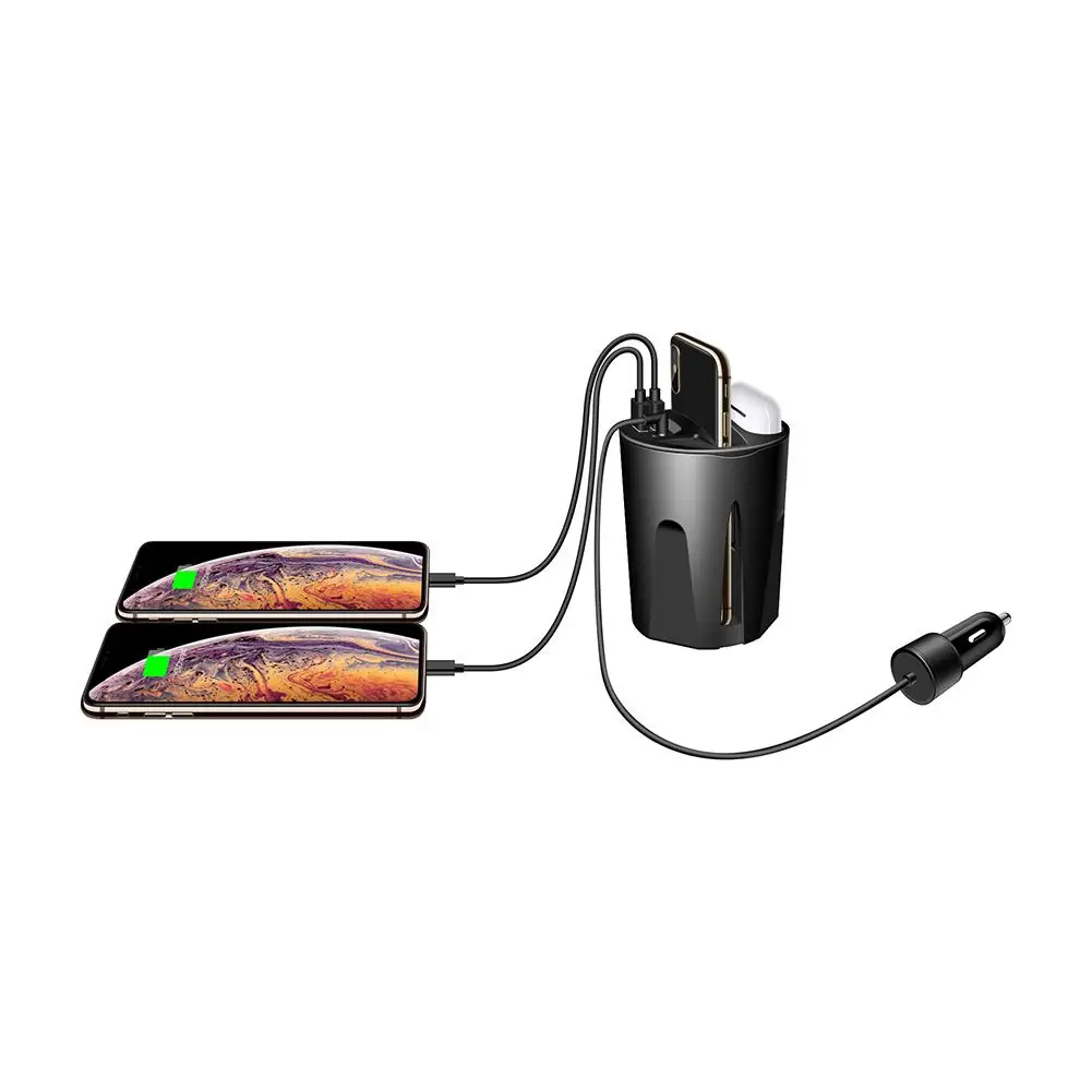 5/7/10W Wireless Car Charger Water Cup Shape Charging Box With Dual USB for Samsung XS MAX/XR/X/8PLUS Phone Charger Case