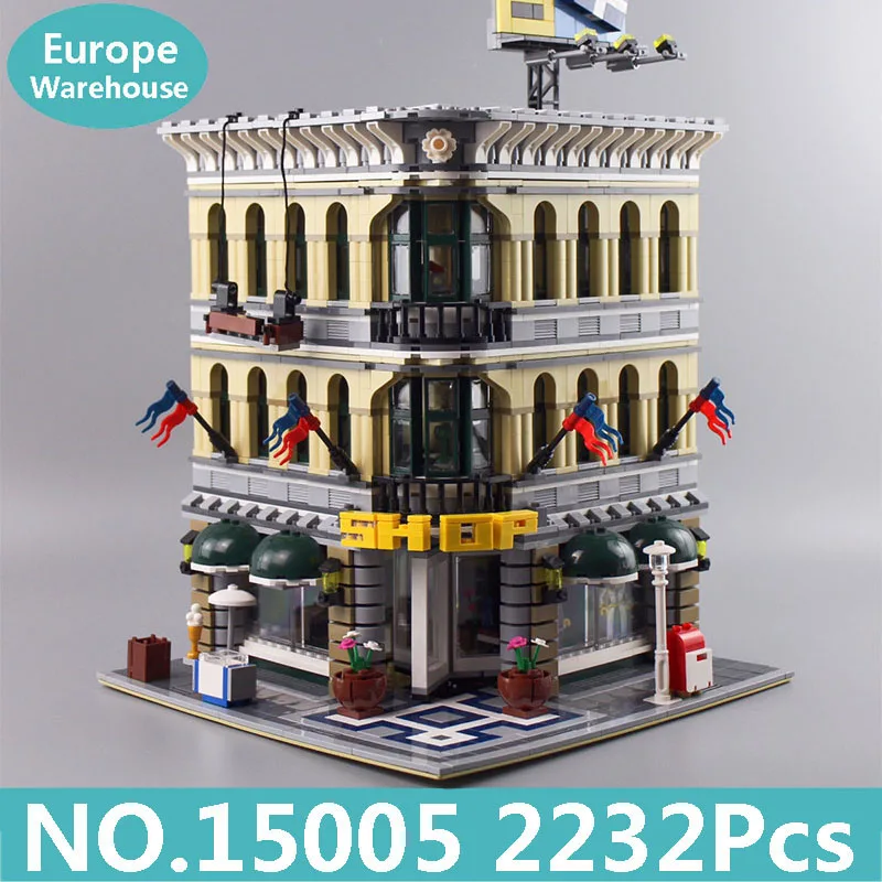 

King Bricks Lepinblocks 15005 Grand Emporium Building Blocks Creator Expert Architectur City Street View House 10211 Toys Gift